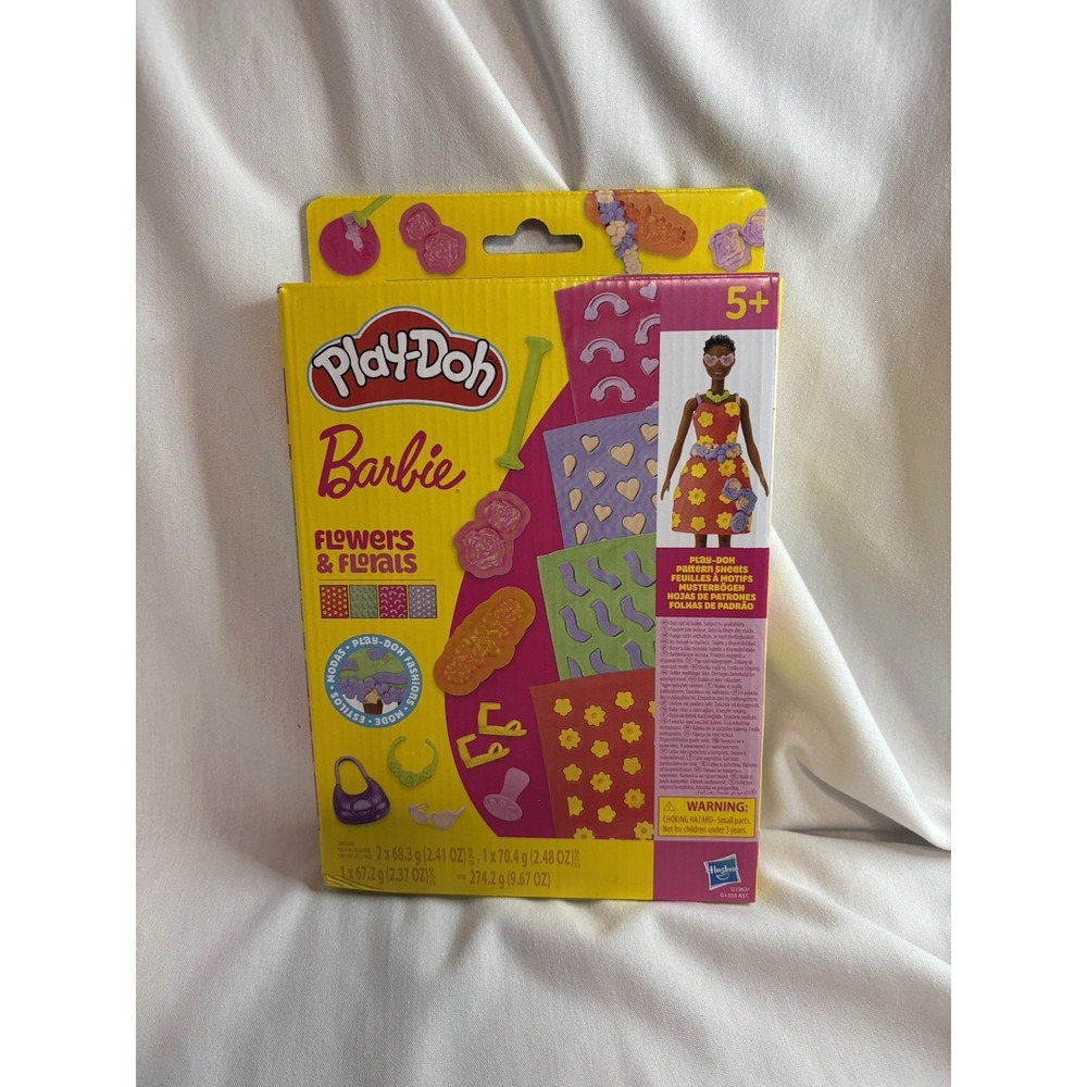 Play-Doh Barbie Flowers & Florals Pattern Sheets Modeling Clay Set